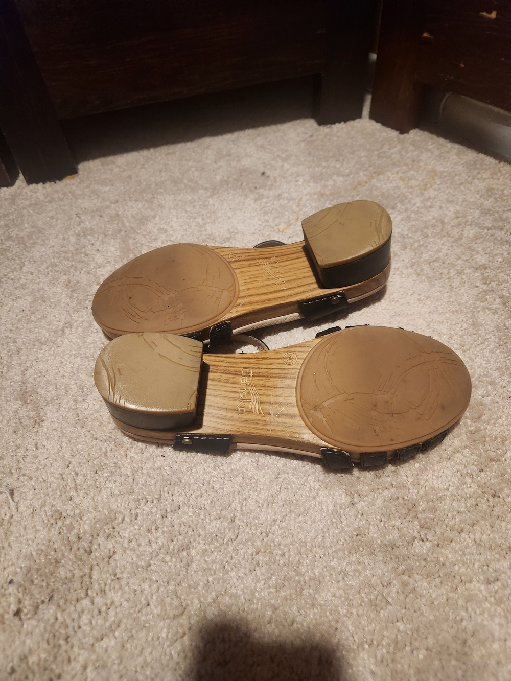 Dansko Black Leather T-Strap Sandals - Picture 4 of 4